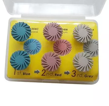 1 комплект/6 шт., комплект стоматологических композитных полирующих дисков, спиральная гибкая щетка, боры