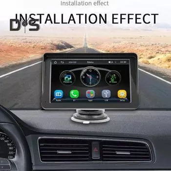 1 комплект, 7-дюймовый многоугольный кронштейн, автомобильный мультимедийный монитор, мини-SD-карта, полезный универсальный автомобильный радиоприемник, мультимедийный плеер чёрный