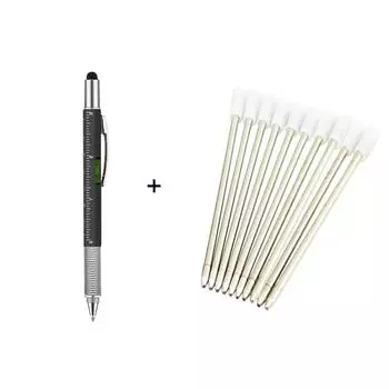 1 комплект 7 в 1 с ручным инструментом, многофункциональной шариковой ручкой, измерительной линейкой, отверткой, сенсорным экраном, стилусом, спиртовым уровнем