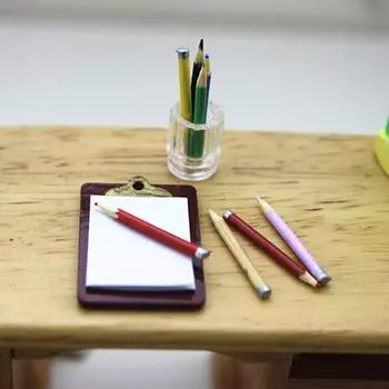 1 комплект/8 шт. мини-кукольный домик миниатюрные аксессуары мини-цветной карандаш one size