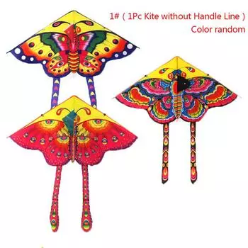 1 комплект, 90*50 см, длинный хвост с принтом бабочки, уличный воздушный змей, игрушка с ручкой