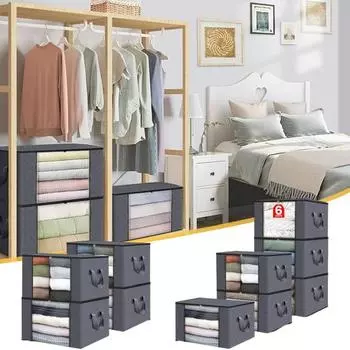 1 комплект 90 л сумка для хранения одежды с прозрачным окном складная портативная ручка большая вместимость нетканый материал многофункциональный игрушечный органайзер коробка