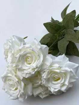 1 комплект, 9 головок, искусственные розы, цветочная композиция, шелковый букет для дома, офиса, вечеринки, свадьбы, украшение на подоконник синий