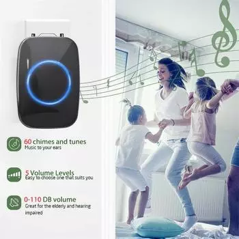 1 комплект A10, практичный беспроводной дверной звонок с защитой от помех, пейджеры для пожилых людей, простая установка, электронный умный беспроводной дверной звонок 300 м EU Plug C