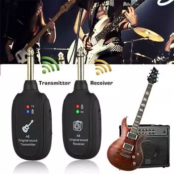 1 комплект A8 гитарный передатчик и приемник 20 Гц-20 кГц беспроводной гитарный адаптер бас