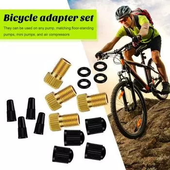 1 комплект адаптера клапана Presta и колпачков для велосипедных покрышек. Преобразуйте Presta в адаптер велосипедного насоса для насоса и воздушного компрессора. Пыленепроницаемый и герметичный адаптер клапана. 16pcs