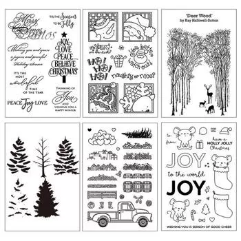 1 комплект, экологически чистая рождественская елка, различные стили, штамп, сделай сам, дневник, скрапбукинг, украшение для карты, вечеринка, пользу E