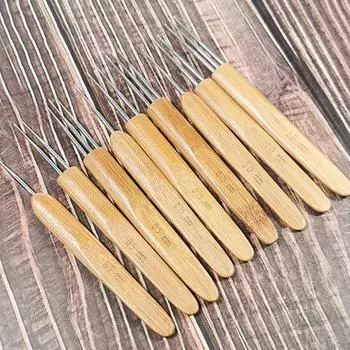 1 комплект, экологически чистый крючок, практичная вязальная спица из нержавеющей стали с эргономичной противоскользящей ручкой для дома 0.5mm 3