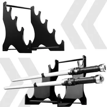 1 комплект акриловой подставки, простая установка, 4-уровневая стойка для светового меча для украшения гостиной, офиса чёрный