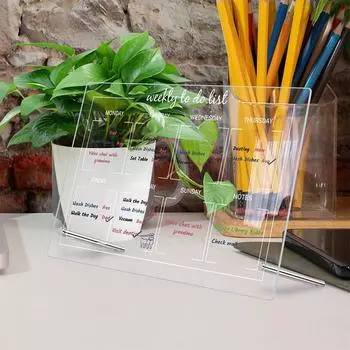 1 комплект акриловых еженедельных планировщиков, трехмерных блокнотов, досок для записей, офисного декора, стираемой офисной доски для записей