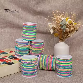 1 комплект эластичной нити, высокопрочный нейлоновый Радужный эластичный шнур для браслетов, изготовления ювелирных изделий, шитья, поделок своими руками 1pc