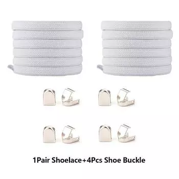 1 комплект, эластичные шнурки без завязок с пряжкой для обуви, кроссовки для отдыха, унисекс, кружевная обувь