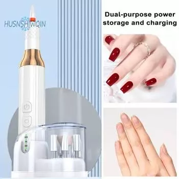 1 комплект, электрическая дрель для ногтей, беспроводная, перезаряжаемая через USB, портативная, 18000 об/мин, профессиональная пилочка для ногтей с акриловым гелем, педикюр, маникюр, шлифовальный станок, комплект розовый