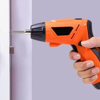1 комплект, электрическая отвертка 1300 мАч, зарядка через USB, встроенный аккумулятор, беспроводная электрическая дрель, отвертка, инструмент для домашнего обслуживания