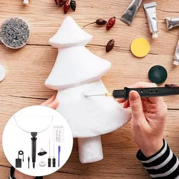 1 комплект, электрическая ручка для резки пенопласта, 3 в 1, быстрый нагрев, вилка европейского стандарта, 100-240 В, 18 Вт, DIY резьба по пенопласту, гравер, станок для резки пенополистирола, принадлежности для мастерской