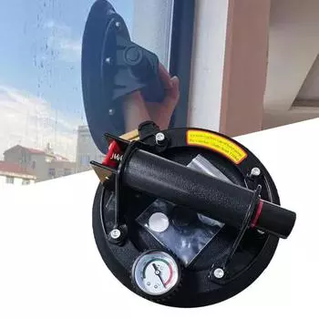 1 комплект, электрическая вакуумная присоска, профессиональная хорошая несущая способность, ручной сверхмощный подъемник на присоске с манометром для отделки A