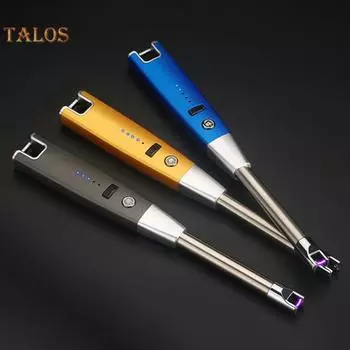 1 комплект, электрический дуговой воспламенитель, дисплей мощности, зажигание, стабильное напряжение, практичное импульсное портативное устройство, уличные гаджеты чёрный