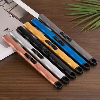 1 комплект, электрический воспламенитель с длинной ручкой, портативный ветрозащитный воспламенитель с зарядкой через USB для кемпинга, пикника, домашнего использования серый