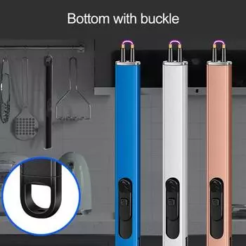 1 комплект, электрический воспламенитель с длинной ручкой, портативный ветрозащитный воспламенитель с зарядкой через USB для кемпинга, пикника, домашнего использования синий