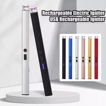 1 комплект, электрический воспламенитель, USB перезаряжаемый беспламенный свечной воспламенитель, ветрозащитный импульсный воспламенитель для дома, отдыха на природе, кемпинга красный