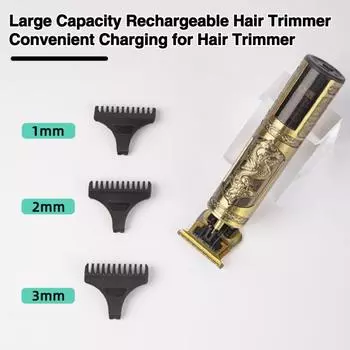 1 комплект электрического триммера для волос, цифровой дисплей, Dragon Phoenix, удобное зарядное устройство типа C, долговечный аккумуляторный триммер для волос