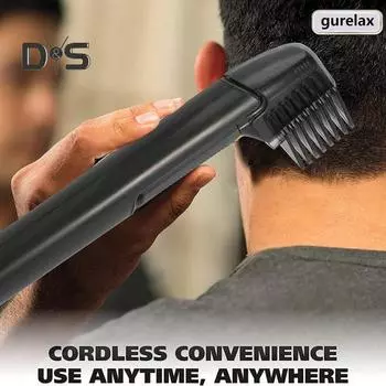 1 комплект электробритвы для спины с 5 насадками-гребнями, портативный мужской триммер для волос с двумя головками, USB перезаряжаемый ручной инструмент для удаления волос USB port серый