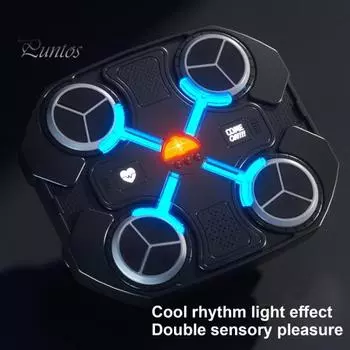 1 комплект, электронная музыкальная боксерская мишень, высокоэластичная пена, быстрый отскок, противоударная регулировка громкости, инструмент для улучшения координации тела розовый