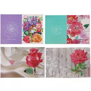 1 комплект, Алмазная картина Почтовая открытка, Детская поздравительная открытка на день рождения своими руками Свадебная открытка с пожеланиями A