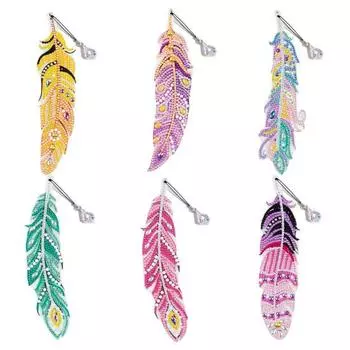 1 комплект алмазная живопись перо закладка с подвеской из искусственного кристалла изысканное ремесло «сделай сам» для украшения дома