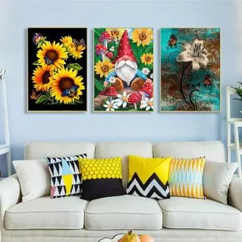 1 комплект алмазной живописи DIY 5D цветочный узор алмазная живопись художественное ремесло A