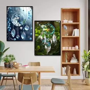 1 комплект алмазной живописи DIY цветок комплект алмазной живописи художественная картина орнамент для украшения дома темно-синий