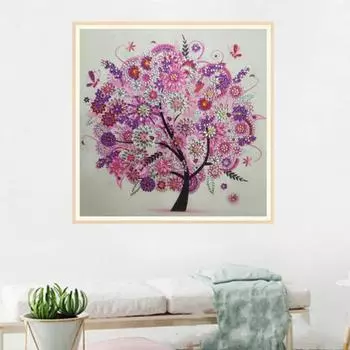 1 комплект алмазной живописи картина DIY художественное ремесло дерево узор комплект алмазной живописи для украшения стены дома разноцветный