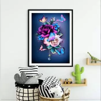 1 комплект алмазной живописи «Ловец снов» с рисунком бабочки «сделай сам» картина со стразами для украшения стен дома C