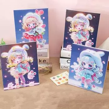 1 комплект алмазной живописи, прочный мультяшный дизайн, сделай сам, светящийся алмазный набор для рисования для детей, подарок A