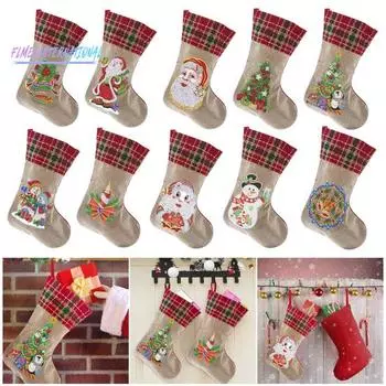 1 комплект алмазной живописи Рождественский чулок DIY горный хрусталь сумка для хранения конфет комплект для праздничного украшения I