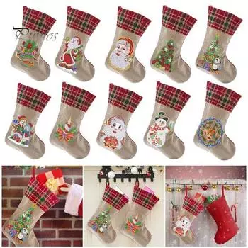 1 комплект алмазной живописи Рождественский чулок DIY горный хрусталь сумка для хранения конфет комплект для праздничного украшения I