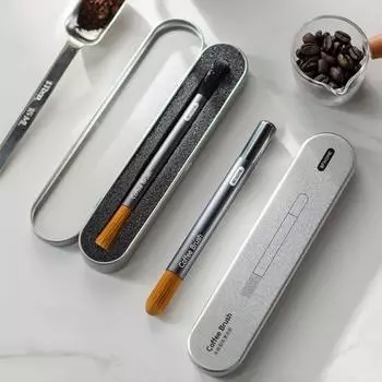 1 комплект алюминиевой щетки для заваривания кофе с мягкой щетиной, превосходное качество изготовления, щетка для кофемашины