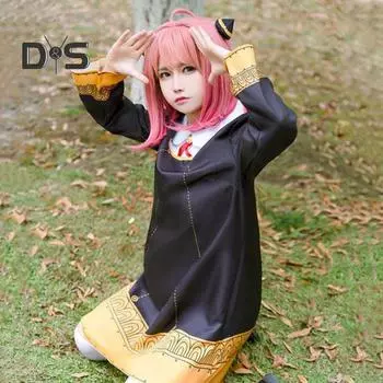 1 комплект аниме женский костюм платье комплект включает парик носки сетка для парика и головной убор косплей костюм платье кукла парик девушки женская униформа костюмы на Хэллоуин S Sets