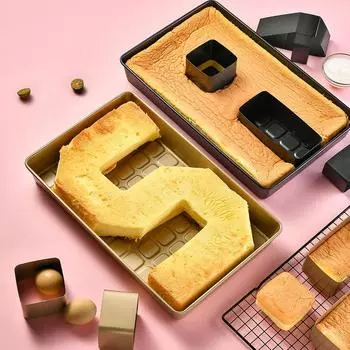 1 комплект антипригарного покрытия из углеродистой стали, английские буквы, буквенно-цифровые формы для выпечки, набор для декора тортов, кухонная форма для выпечки тортов