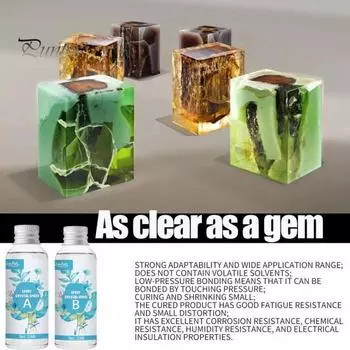 1 комплект эпоксидной смолы в бутылках, сильная клейкая жидкость AB, покрытие, литье, эпоксидный отвердитель для начинающих прозрачный