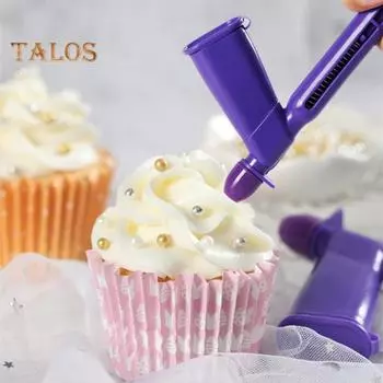 1 комплект, аппликатор из искусственного жемчуга с силиконовой насадкой 4 размеров, пищевой пластик, конфетные бусины, инструмент для украшения торта, десерта зелёный