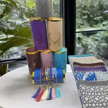 1 комплект Аравийский исламский молитвенный коврик и набор бусин мода с цилиндрической подарочной коробкой религиозный полиэстер Рамадан серый