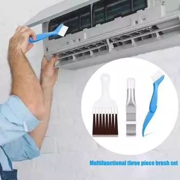1 комплект, эргономичный дизайн, расческа для ребер конденсатора, удобная ручка, удобная щетка для чистки радиатора кондиционера