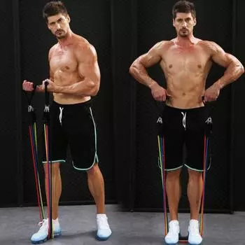 1 комплект эспандеров с ручками для тренировки мышц фитнес-ленты для тренировок с отягощениями для ног ремни на щиколотке многофункциональные ленты для упражнений физические упражнения 11pcs