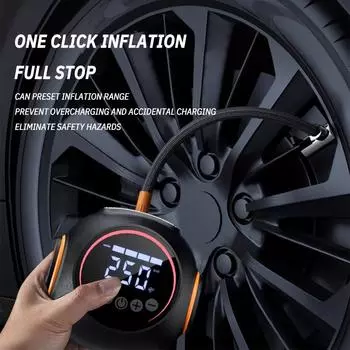 1 комплект аварийного пускового источника питания для автомобиля, насос для накачивания 12 В, встроенный аккумулятор для машины «все в одном» чёрный