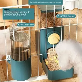 1 комплект, автоматический дозатор воды для собак, большая емкость, подвесная кормушка для кошек, кормушка для домашних животных