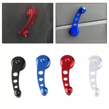 1 комплект, автомобильная оконная ручка из алюминиевого сплава, универсальная износостойкая сменная ручка для оконного подъемника красный