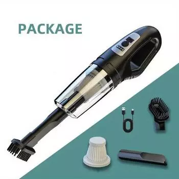 1 комплект автомобильного пылесоса, ручной мощный всасывающий перезаряжаемый автомобильный и домашний небольшой беспроводной пылесос двойного назначения