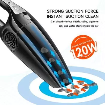 1 комплект автомобильного пылесоса с сильным всасыванием как для влажного, так и для сухого использования, мощный фильтр-картридж Haipa, 120 Вт
