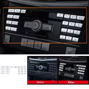 1 комплект автомобильной консоли CD номера радио переключатель крышка отделка для Benz CLS класс C218 2012-2013 для Benz E класс W212 2014-2015 CHINA